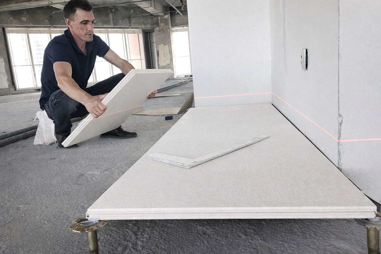 Звукоизоляция и антистатические решения для неразъёмного фальшпола