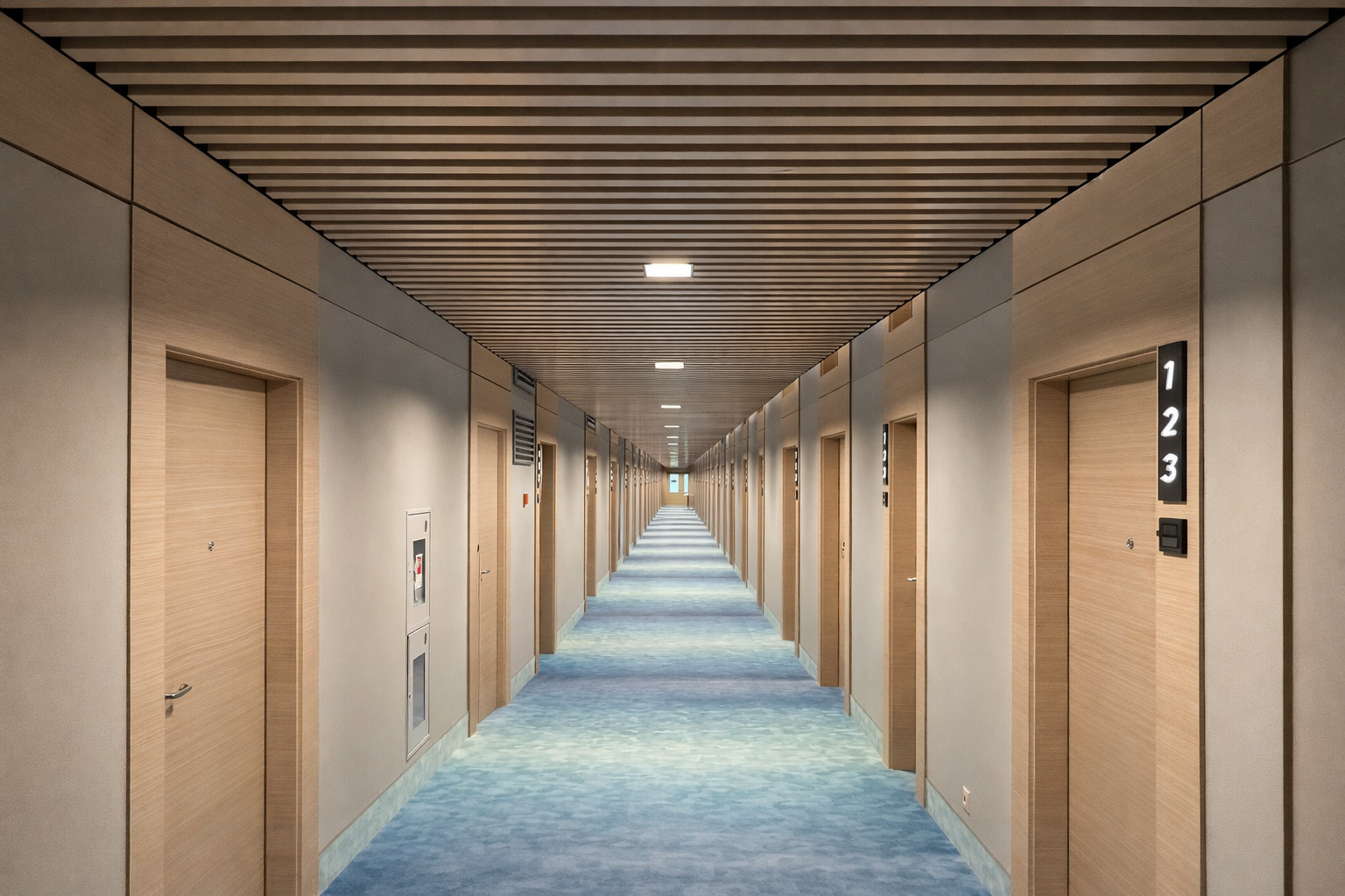 Кубообразные реечные потолки