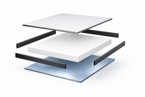 Фальшпол из сульфата кальция с антистатическим ПВХ