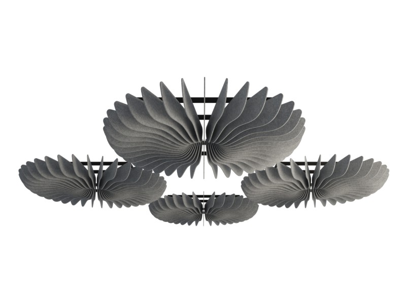 Акустическая панель из войлока K&R Design BFL ROUND WAVE 2400х250/350х9 мм
