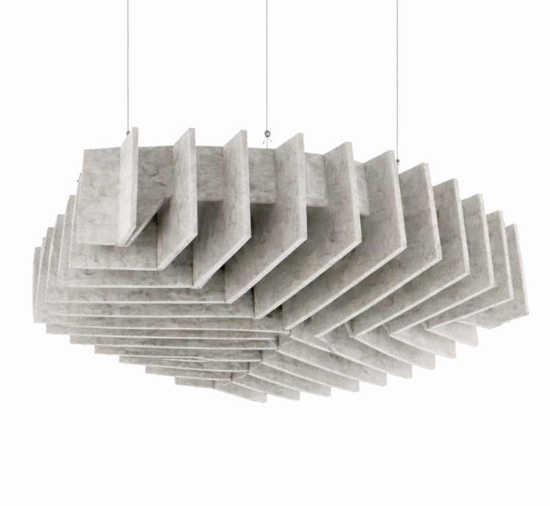 Акустическая панель из войлока остров K&R Design HEXIS Шестигранник D1000х9/200 