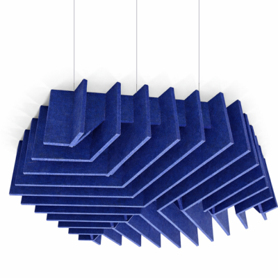 Акустическая панель из войлока остров K&R Design HEXIS Шестигранник D1000х9/200 Синий
