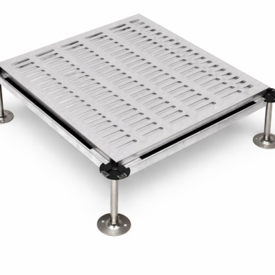 Плита фальшпола вентиляционная из металла K&R Design Metal 36P/PVC ASPECT 2-45/B