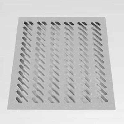 Плита фальшпола вентиляционная из металла K&R Design Metal 38P/PVC ASPECT 2-38/B