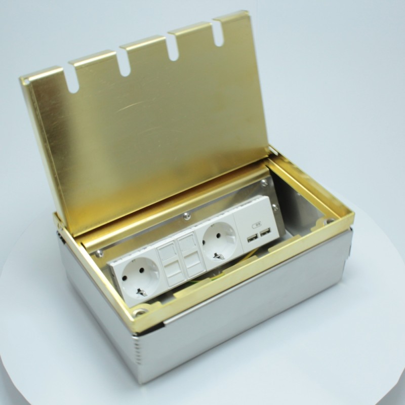 Напольный люк KR-SQ-4 Латунь верх (235х135х90)