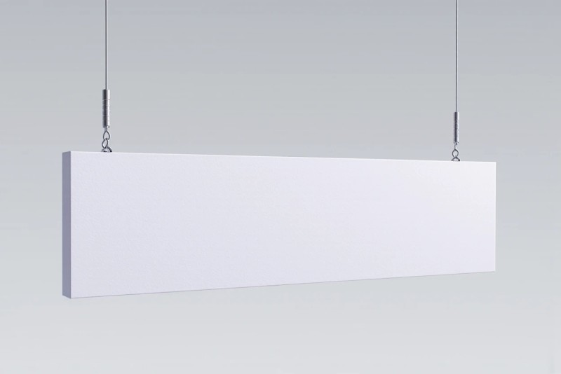 Акустическая панель баффл K&R Design BFL  Прямоугольник 1800х200х40 мм Ral 9003