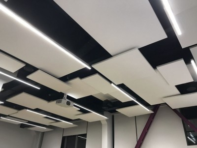 Акустическая панель остров K&R Design OST Прямоугольник 2400х1200х40 мм Ral 9003