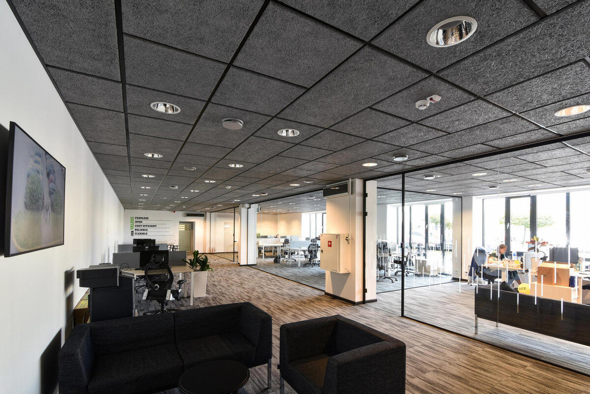 Профессиональный монтаж подвесного акустического потолка K&R Design