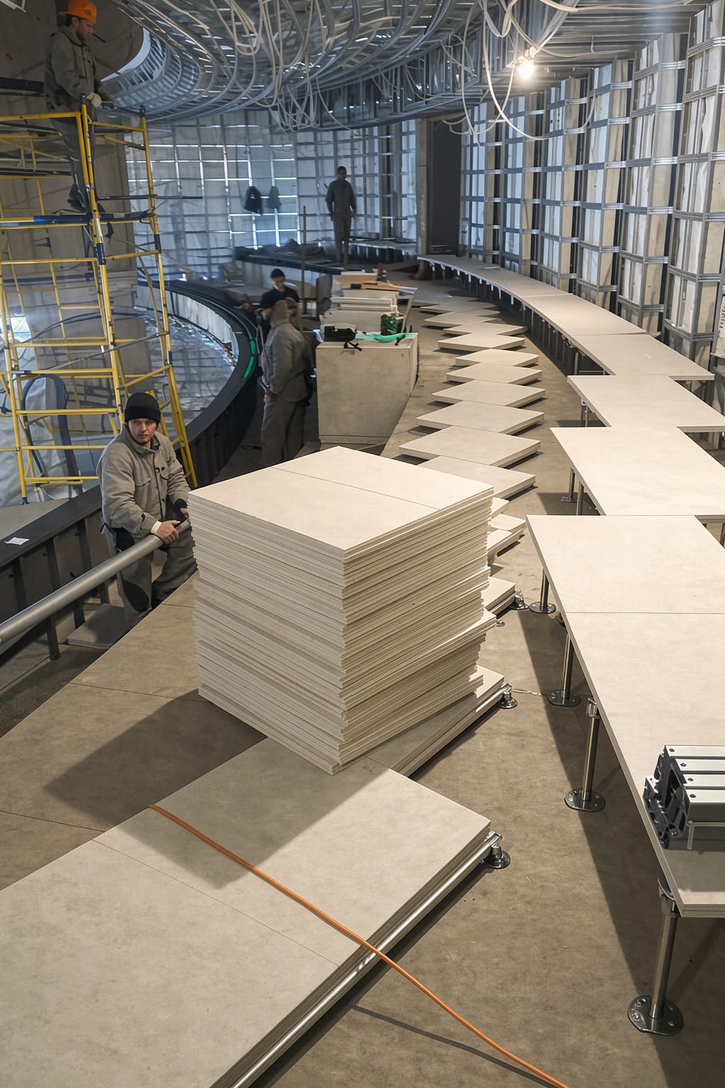 Устройство сцены из фальшпола в театре и концертном зале