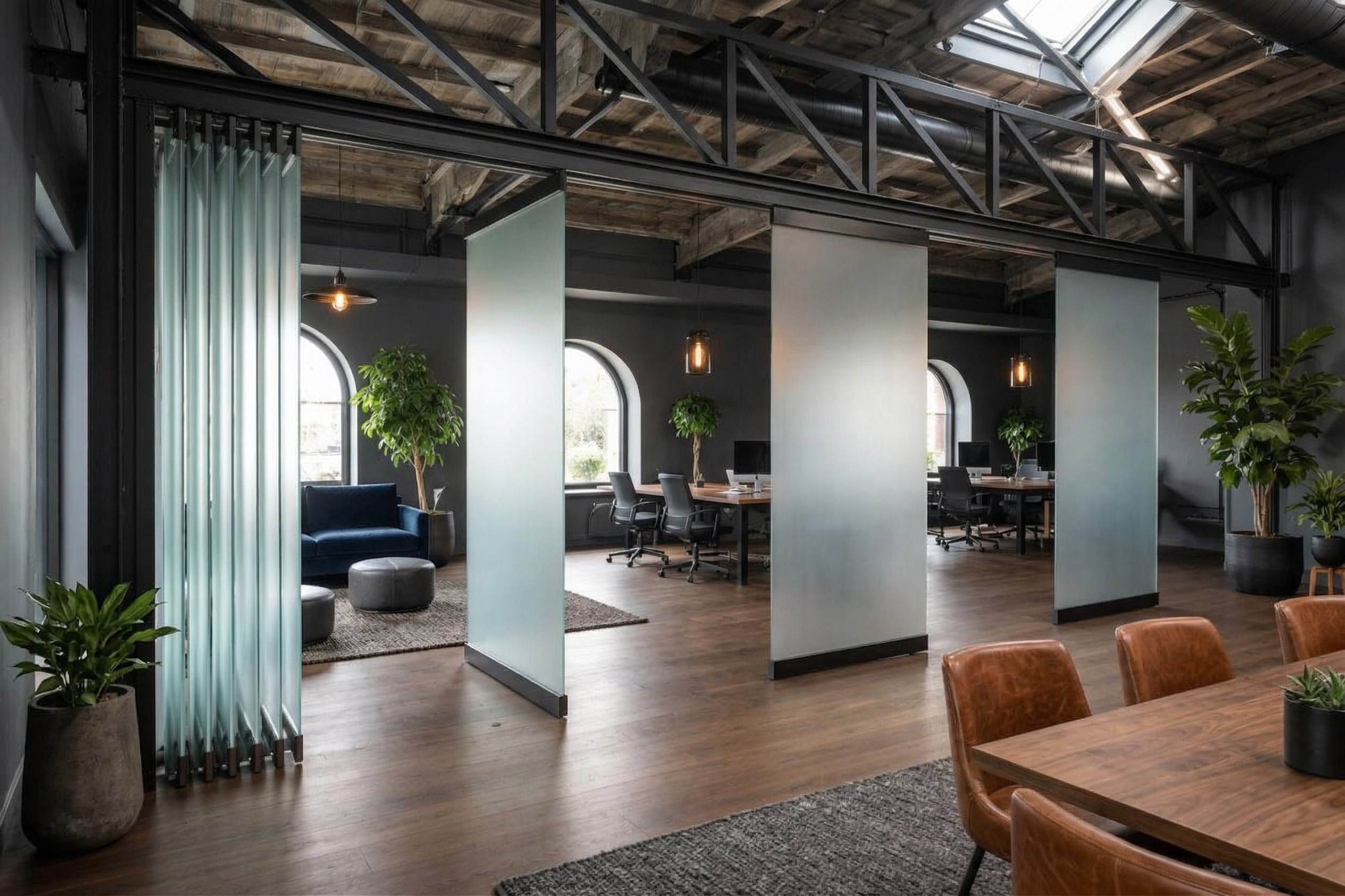 Перегородки без профилей: цельностеклянная система K&R Design