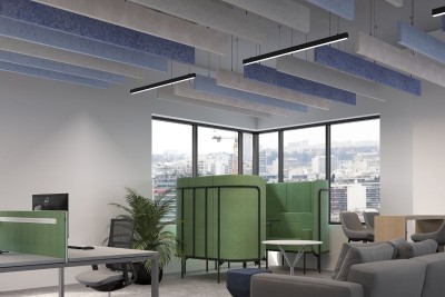 Акустическая панель из войлока  K&R Design BFLF Прямоугольник 1500х300х9 мм цвет темно-серый