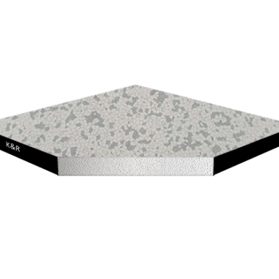 Плита фальшпола из сульфата кальция (КМ0) K&R Design S36St/PVC Antistatic conductive XL 09