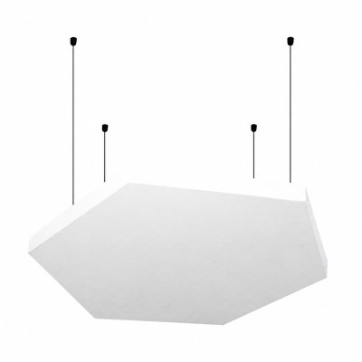 Акустическая панель остров K&R Design OST Шестиугольник Ø 1200х40 мм Ral 9003