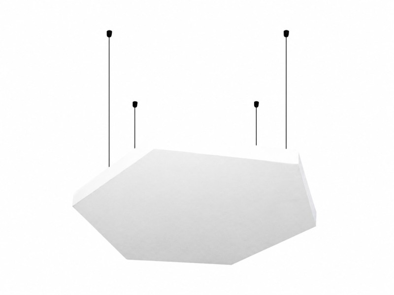 Акустическая панель остров K&R Design OST Шестиугольник Ø 800х40 мм Ral 9003
