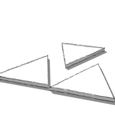 Акустическая панель остров K&R Design OST Треугольник 1000х1000х40 мм Ral 9003